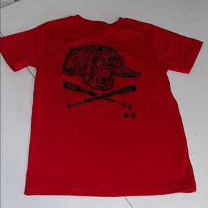 Under Armour Red Boy’s Baseball Graphic T-Shirt Size 7